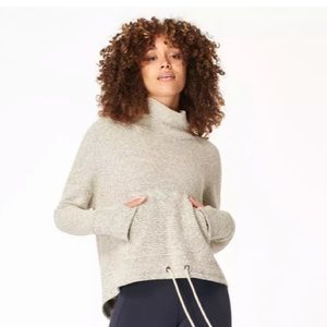 Sweaty Betty Restful Boucle Sweatshirt Mock Sz M
